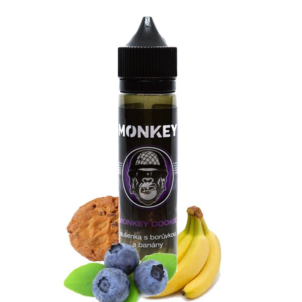 MONKEY COOKIE / Sušenka s borůvkou a banány - Monkey shake&vape Monkey liquid